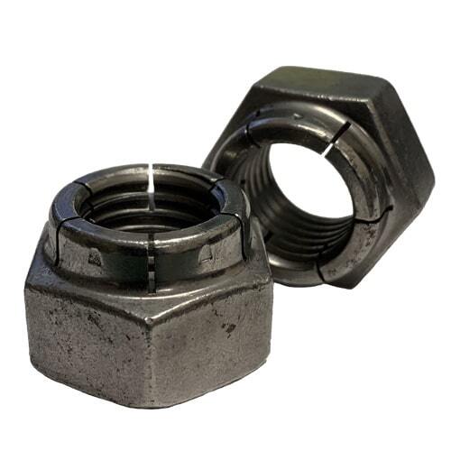 20FA-616 3/8"-16 Flex Type Lock Nut, Heavy Hex, Full Height, Carbon Steel, Plain